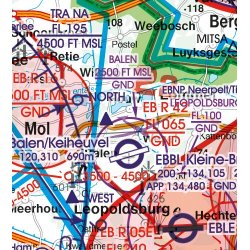 Mapa Lotnicza Belgia i Luksemburg - Belgium and Luxemburg VFR Aeronautical Chart – ICAO