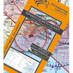 Hiszpania Mapa Północno-Wschodnia - Spain North East VFR Aeronautical Chart – ICAO