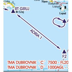 Mapa Lotnicza Chorwacja Bośnia i Hercegowina - Croatia & Bosnia and Herzegovina VFR Aeronautical Chart – ICAO