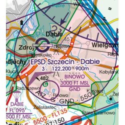 Mapa Lotnicza Polska Północna - Poland North VFR Aeronautical Chart – ICAO