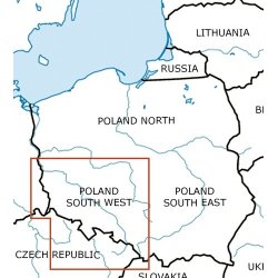 Mapa Lotnicza Polska Południowo-Zachodnia Poland South West VFR Aeronautical Chart – ICAO