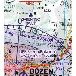 Mapa Lotnicza Włochy Południe - Italy South VFR Aeronautical Chart – ICAO