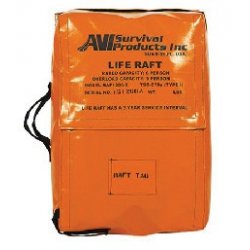 SURVIVAL LIFE RAFT 4-6 PERSON WITH CANOPY (3-YEAR SERVICE INTERVAL)