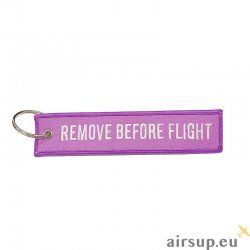 Brelok - Przywieszka do kluczy - Fioletowy RBF "Remove Before Flight"