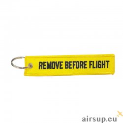 Brelok - Przywieszka do kluczy - Żółty RBF "Remove Before Flight"
